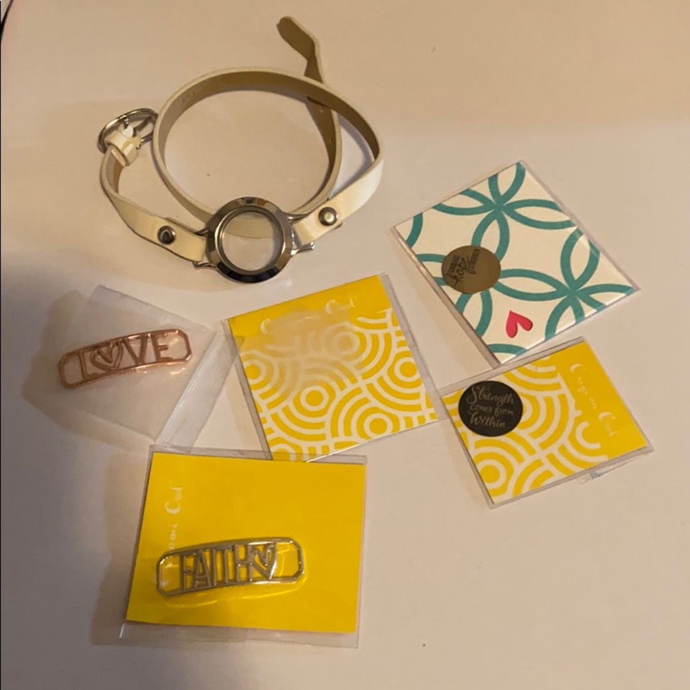 Origami Owl Wrap Bracelet with accessories